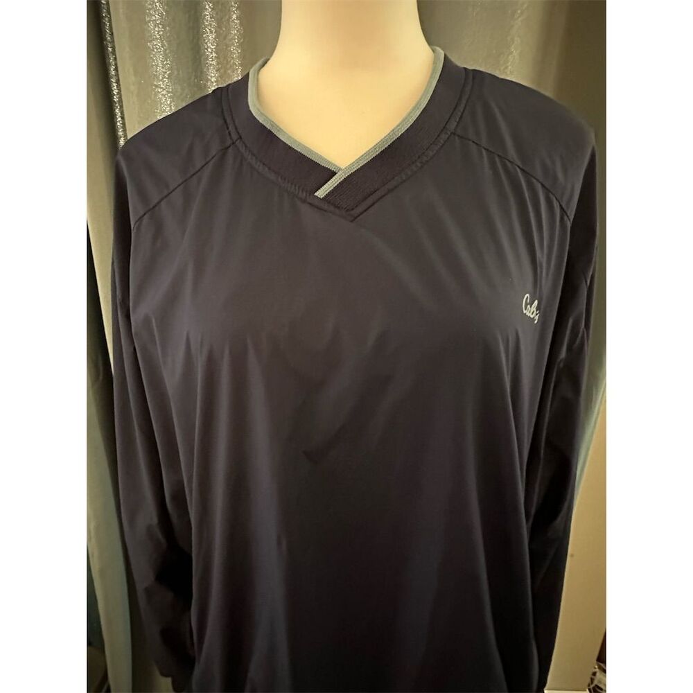 Cabela's Men's V-Neck Pullover Windbreaker Jacket Black Size L